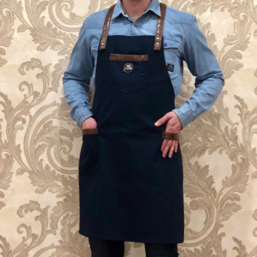 Фартук джинсовый тёмно синий