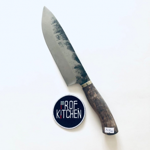 Шеф нож со следами ковки