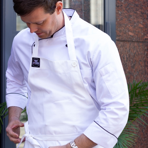 Классический поварской белый фартук